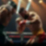 Tyson Fury in action during a match showcasing his boxing style