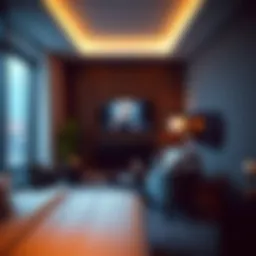 Luxurious hotel suite showcasing modern design and comfort