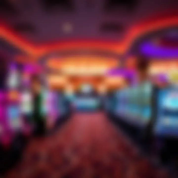 Interior of a vibrant casino floor with diverse gaming options