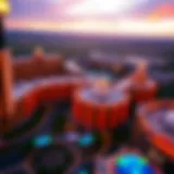 Aerial view of a luxurious California casino resort