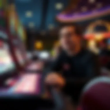 Illustration of responsible gambling practices in a casino environment