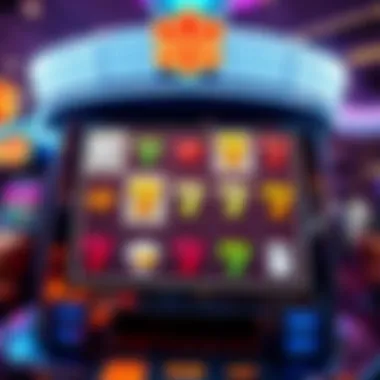 Visual representation of cascading slot mechanics with symbols