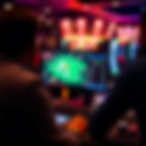 User interface of an online poker site