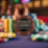 A vibrant illustration of DoubleU Casino chips in various colors and designs