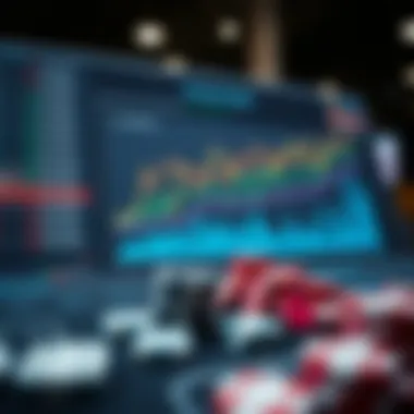 A visual representation of gaming strategies with charts and graphs illustrating potential earnings.