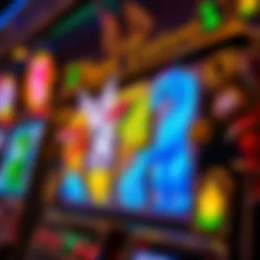 Intricate slot machine design featuring magical creatures