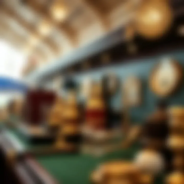 Historic artifacts and memorabilia displayed at Epsom Race Course