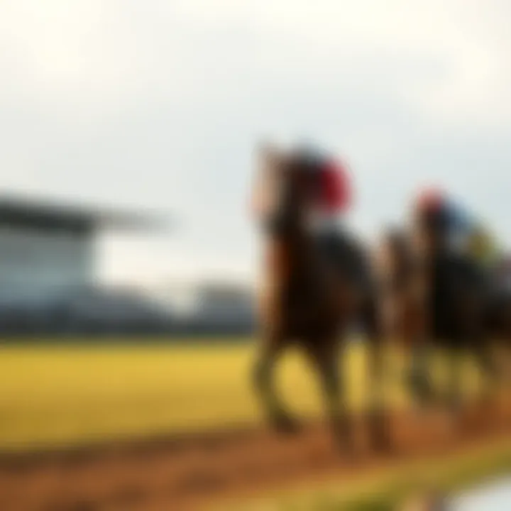 A horse and jockey in action on the Epsom track