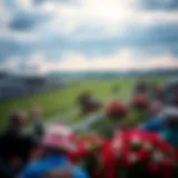 A panoramic view of Epsom Race Course during a major race event