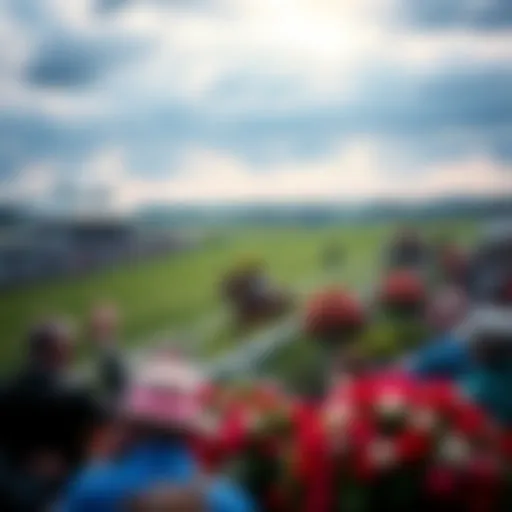 Spectacular Race Day at Epsom A panoramic view of Epsom Race Course during a major race event