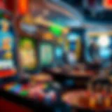 A visual representation of various online casino games featuring slots, poker, and roulette.