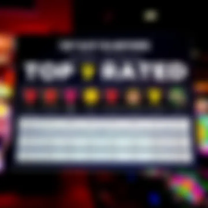 Top-Rated Slot Machines Chart A chart comparing top-rated online slot machines with the highest return to player rates.