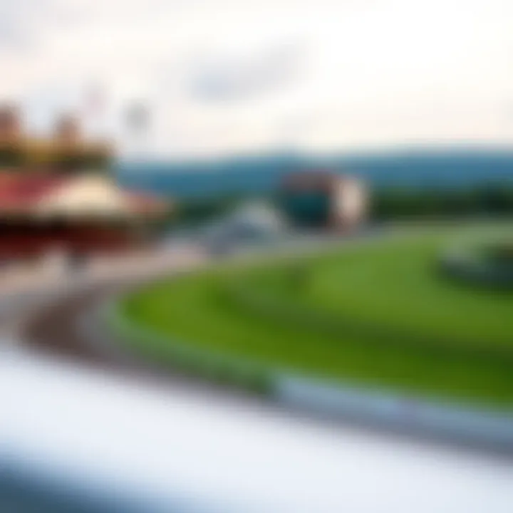 Scenic View of a Major Prep Race Track A scenic view of the racetrack where a significant prep race is held.