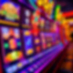 Colorful slot machine display