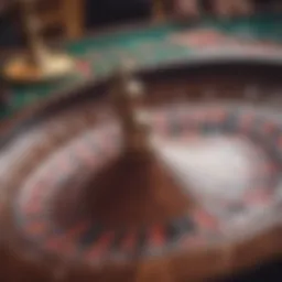 Glimpse of a roulette wheel showcasing the excitement of the game