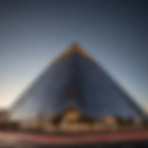 Exterior view of the Las Vegas Pyramid showcasing its unique triangular architecture