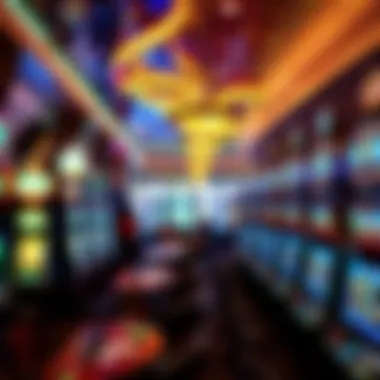 Vibrant gaming floor filled with slot machines and tables