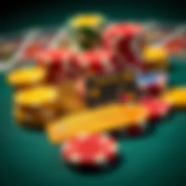 A prepaid card displayed alongside gaming chips