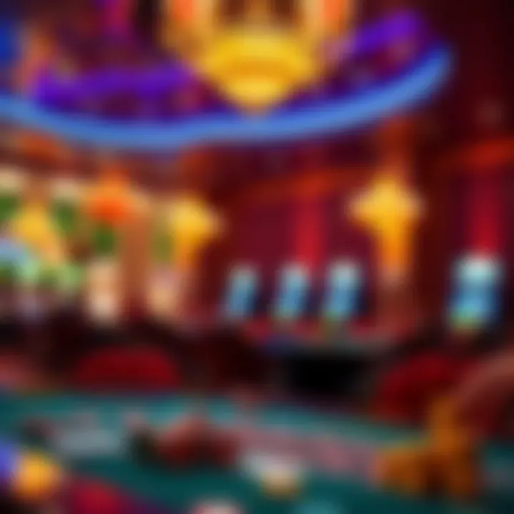 Vibrant Casino Atmosphere An overview of a vibrant casino atmosphere featuring Criss Cross