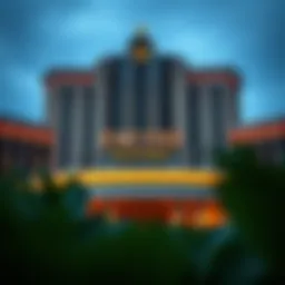 Stunning view of the Encore Resort facade showcasing its architectural grandeur