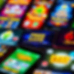 A collage of popular free game apps showcasing their interfaces