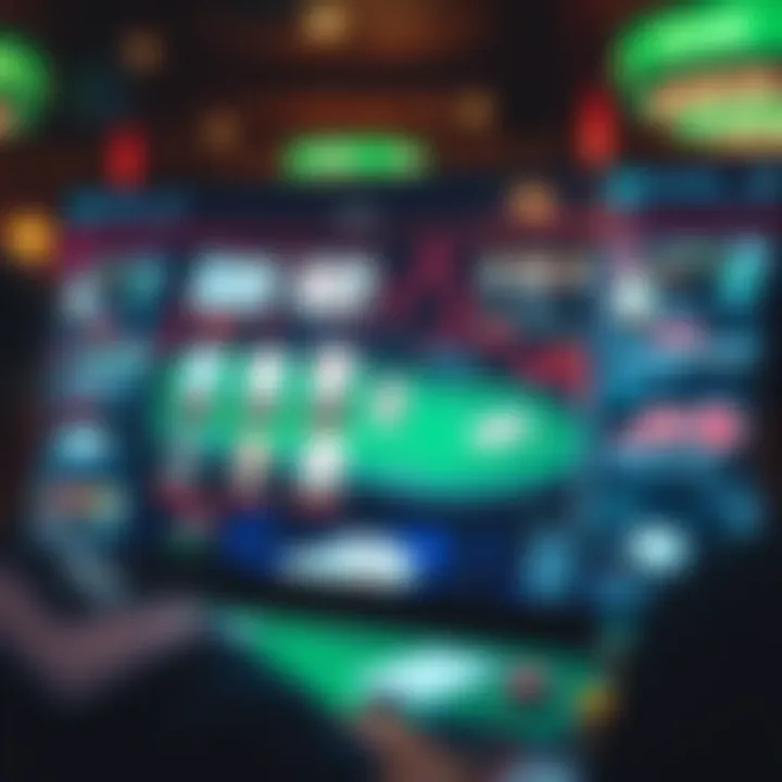 A strategic layout showcasing various poker strategies on a digital screen.