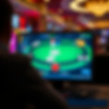 A computer screen displaying the latest poker technology advancements.