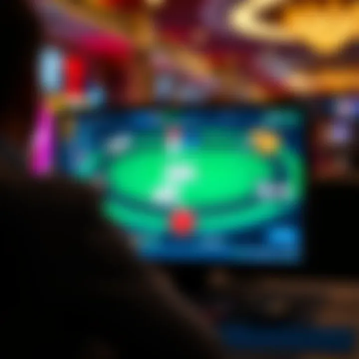 A computer screen displaying the latest poker technology advancements.