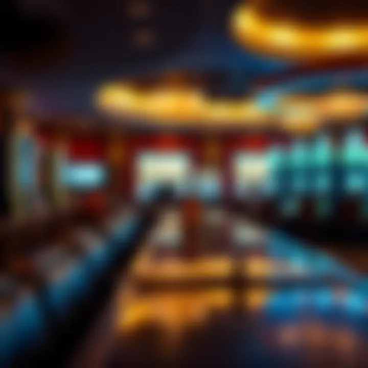 An inviting casino lounge area showcasing complimentary gaming options