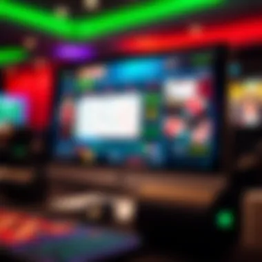 A computer screen displaying an online casino platform