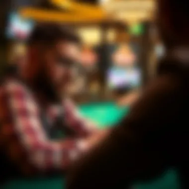 Gambling Strategy Insights A strategic player analyzing odds and risks in gambling