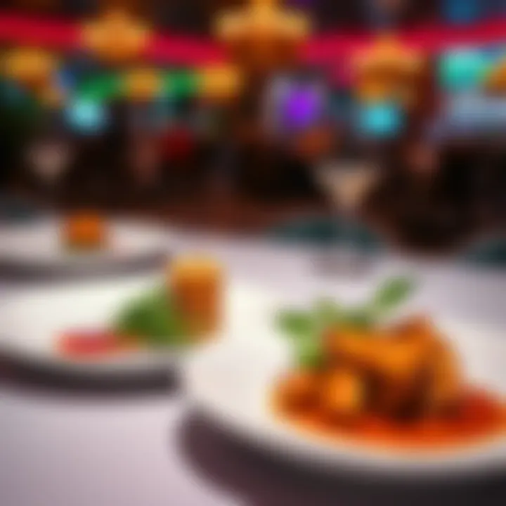 Gourmet Dining in Las Vegas A selection of gourmet dishes from a renowned Las Vegas restaurant, beautifully plated.