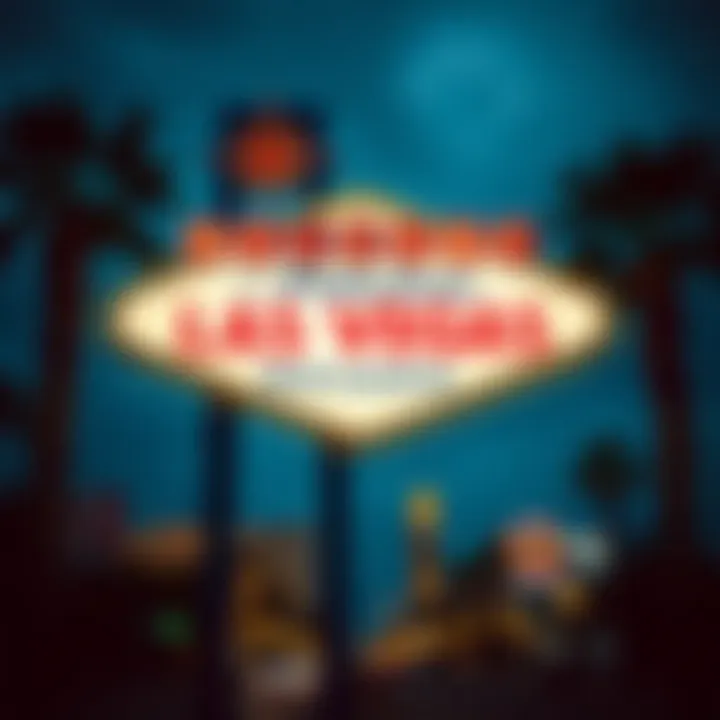 The Iconic Las Vegas Welcome Sign The iconic welcome sign of Las Vegas symbolizing the city's allure.