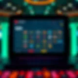 Futuristic online casino interface