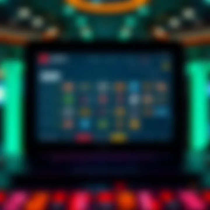 Futuristic online casino interface