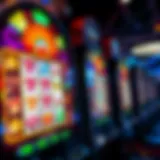 An intricate online slot machine interface displaying vibrant symbols and reels