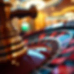 A close-up view of a live roulette wheel in action