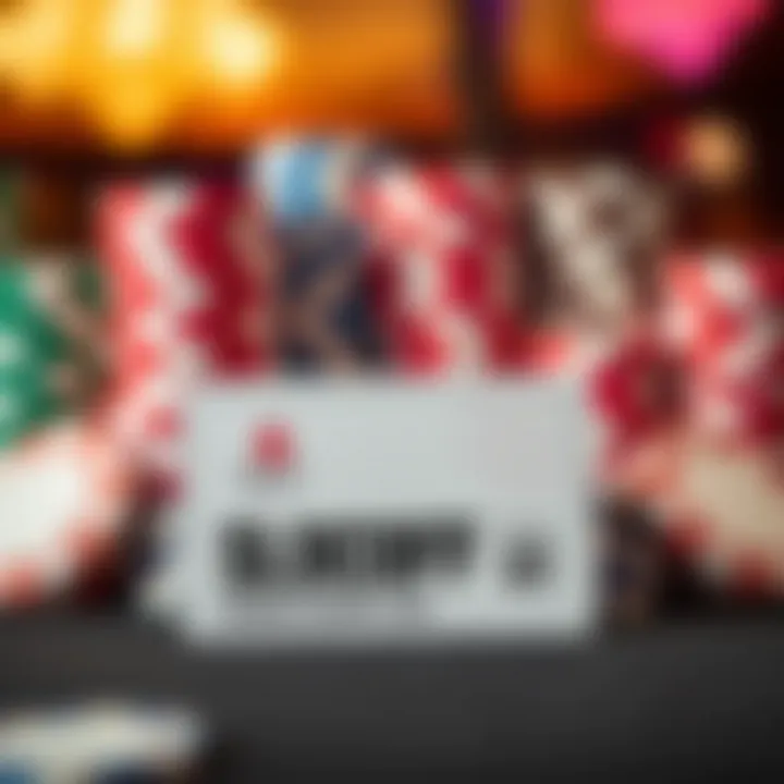 Local discount card prominently displayed against a backdrop of casino chips