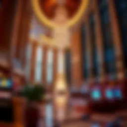 Luxurious hotel lobby featuring elegant decor