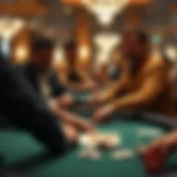 Strategic poker gameplay in action