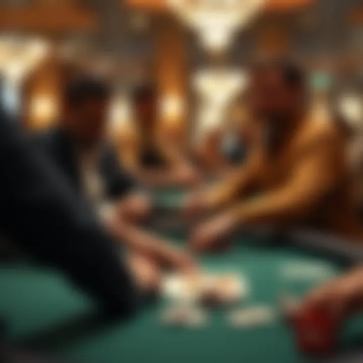 Strategic poker gameplay in action