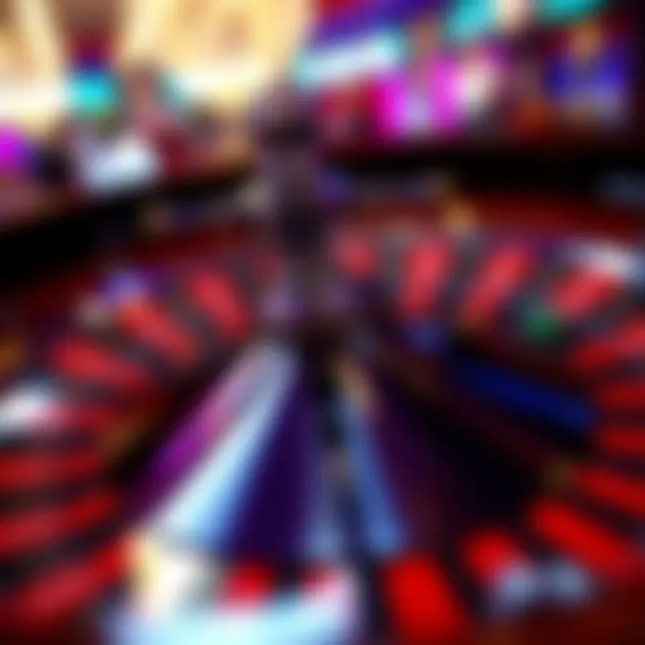 The Thrill of the Spin A roulette wheel spinning with vibrant colors