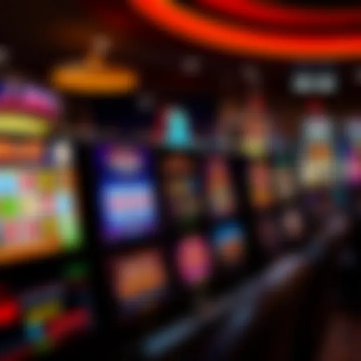 Various types of online slot games displayed on a screen