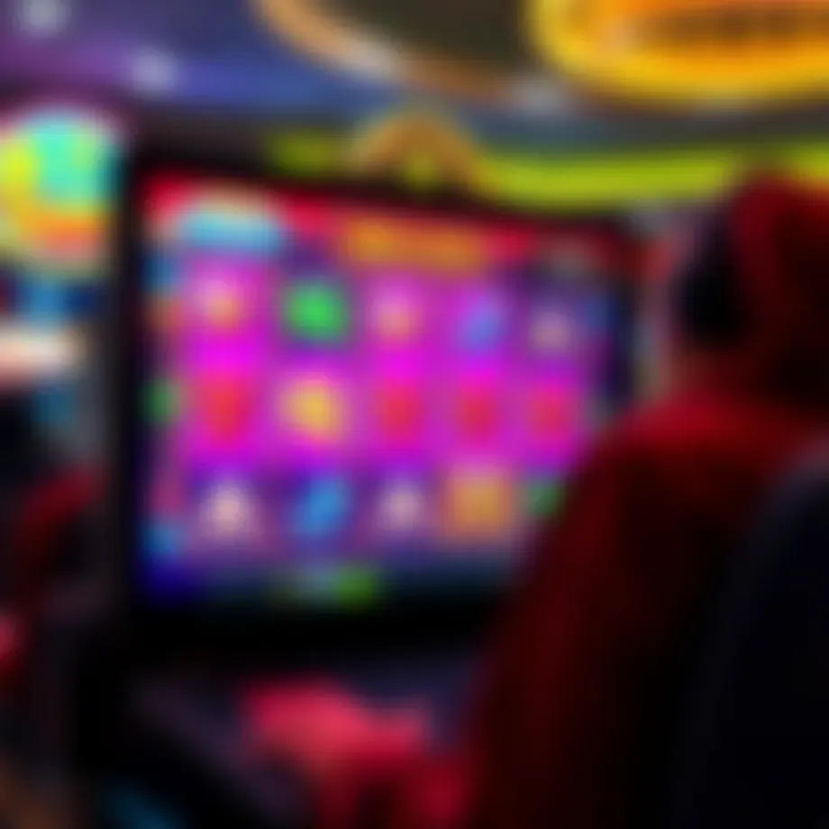 Vibrant online slot game interface with colorful graphics