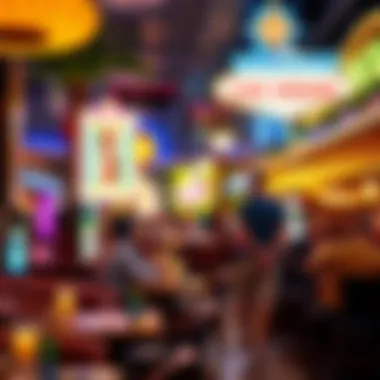 Vibrant Culinary Landscape of Las Vegas A bustling Las Vegas dining scene