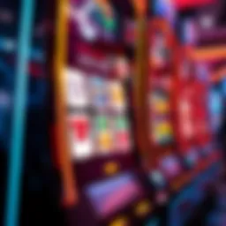 An intricate close-up of a modern slot machine showcasing vibrant graphics and compelling symbols