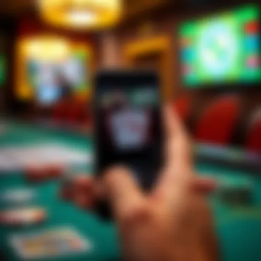 Icon showcasing mobile gambling experience