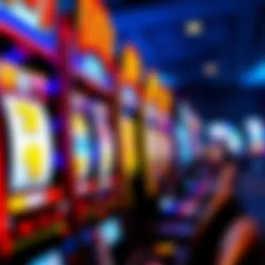 Close-up view of a slot machine highlighting its technology