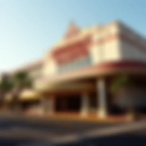 Showboat Casino Architecture Exterior view of the Showboat Casino showcasing its unique architecture