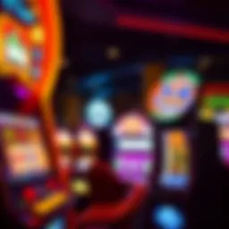 Vibrant slot machine display at Hollywood Casino
